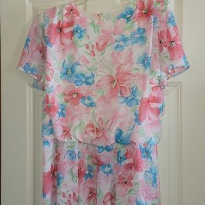 Vtg Liz Moody Secretary Dress Sz 16 1/2